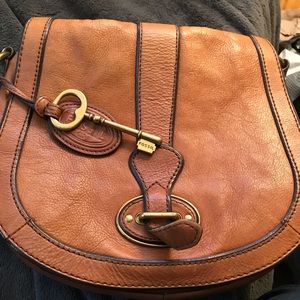 Chestnut brown Fossil shoulder bag